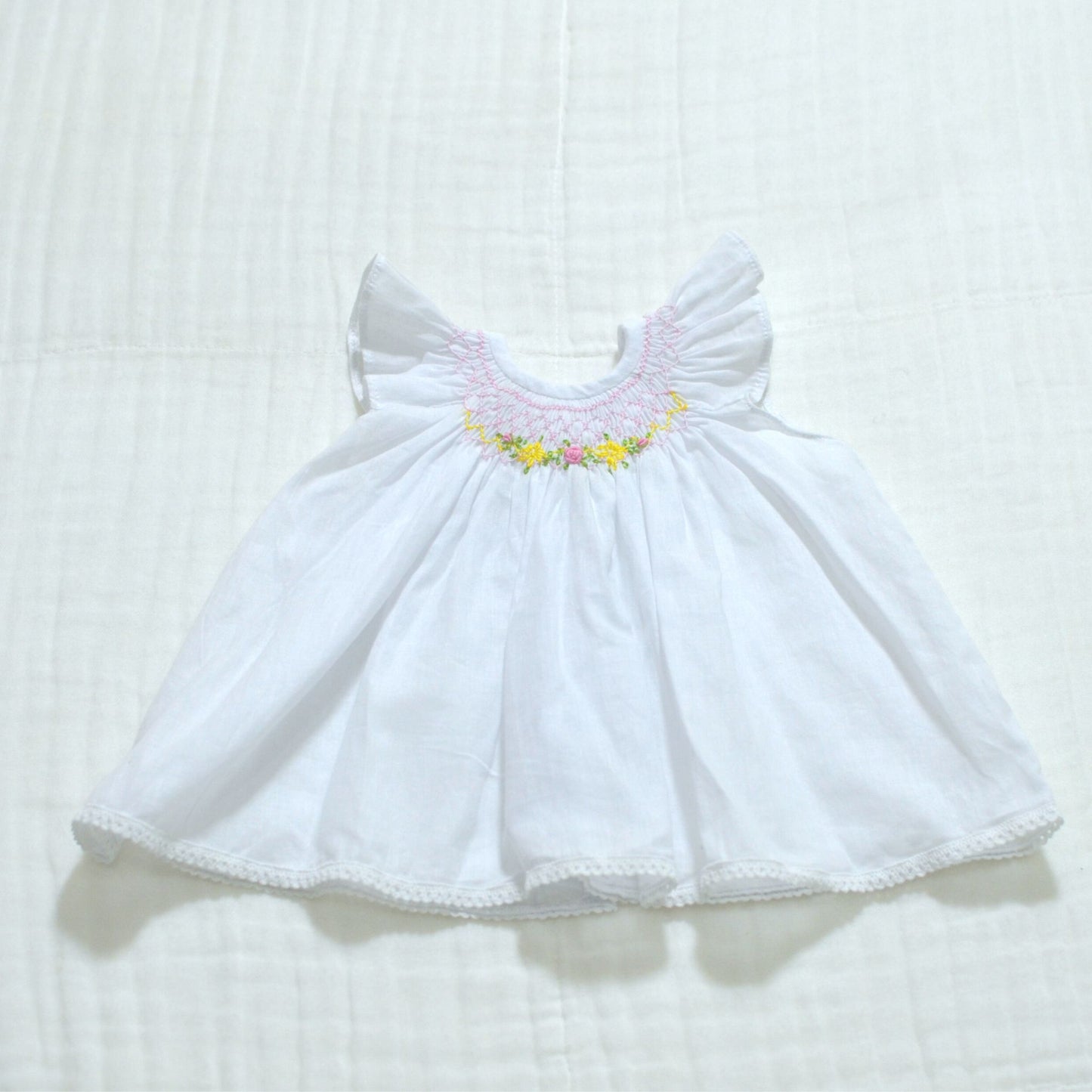 Handmade Bishop Smock Newborn Dress