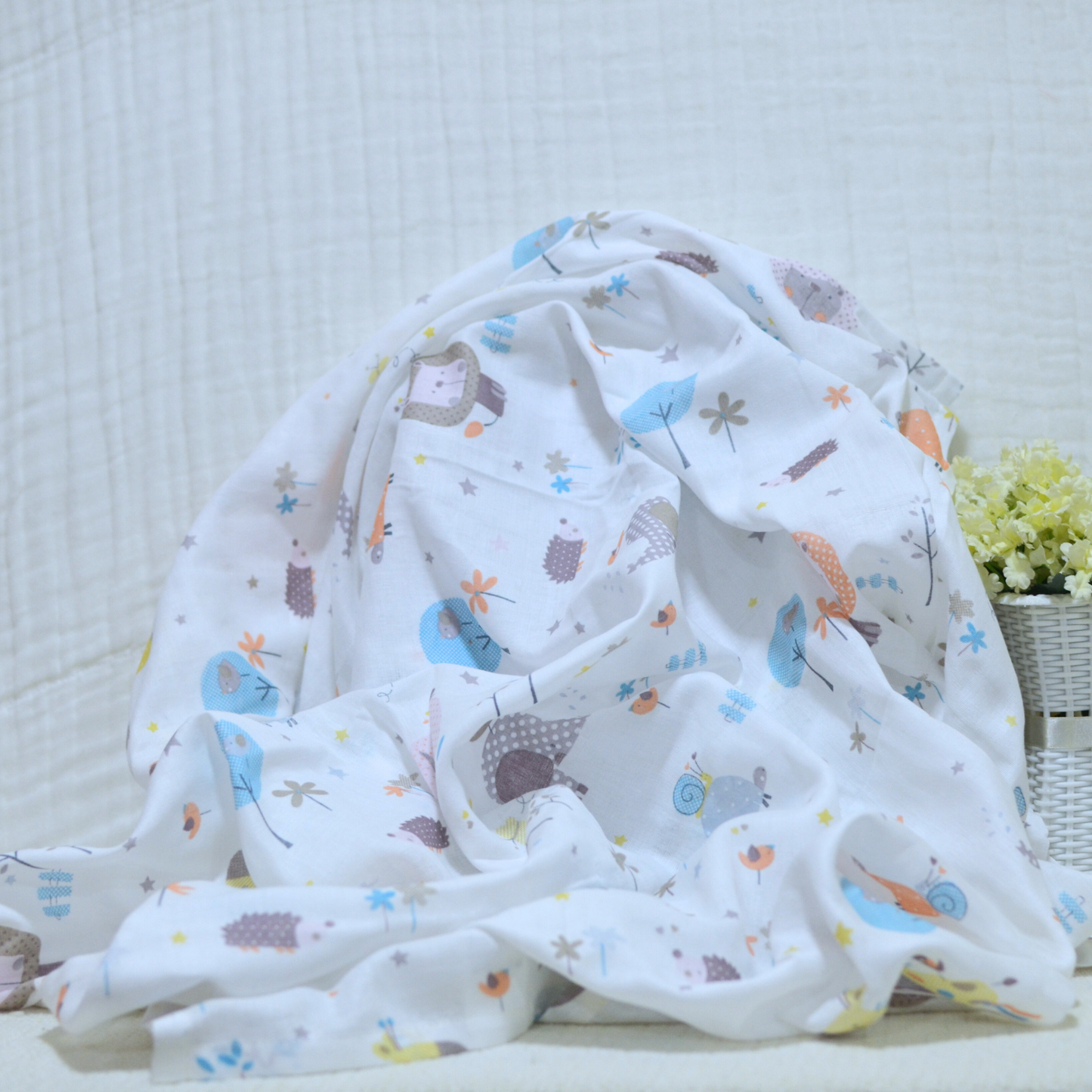 Muslin Swaddle Blankets - Plain 120 x 120 cm Collection V