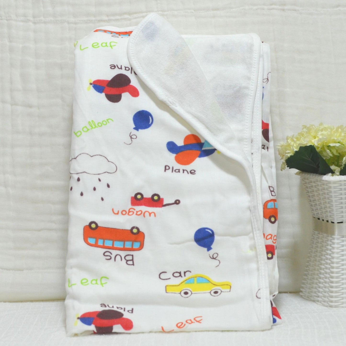 Muslin Cotton and Terry Baby Towel - 90x90cm