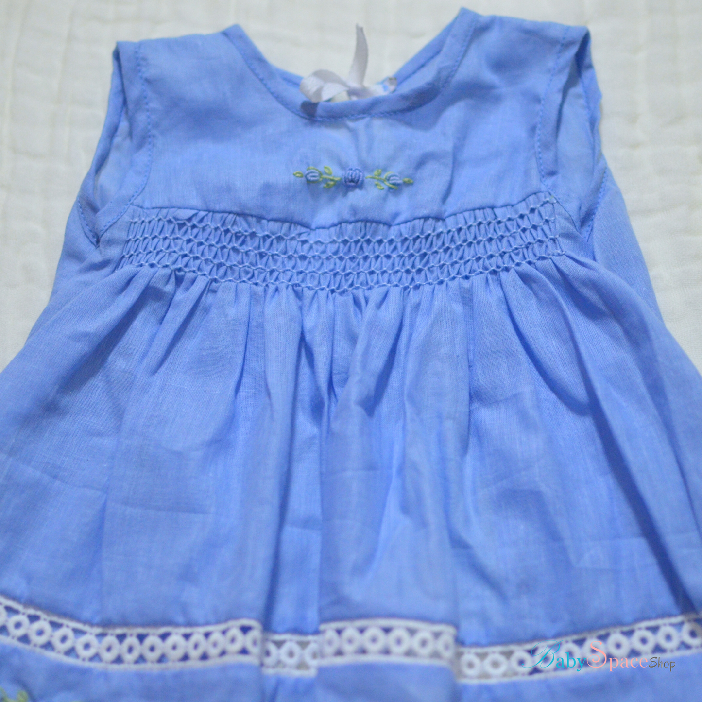 Handmade Smocked Newborn Dress Pink,Yellow,Blue - 0 to 3 month