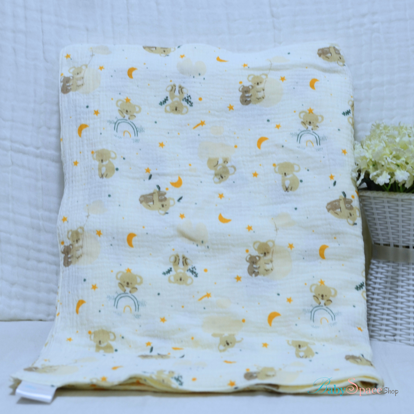 Muslin Baby Blanket 100% Cotton Double Crepe 70x100cm