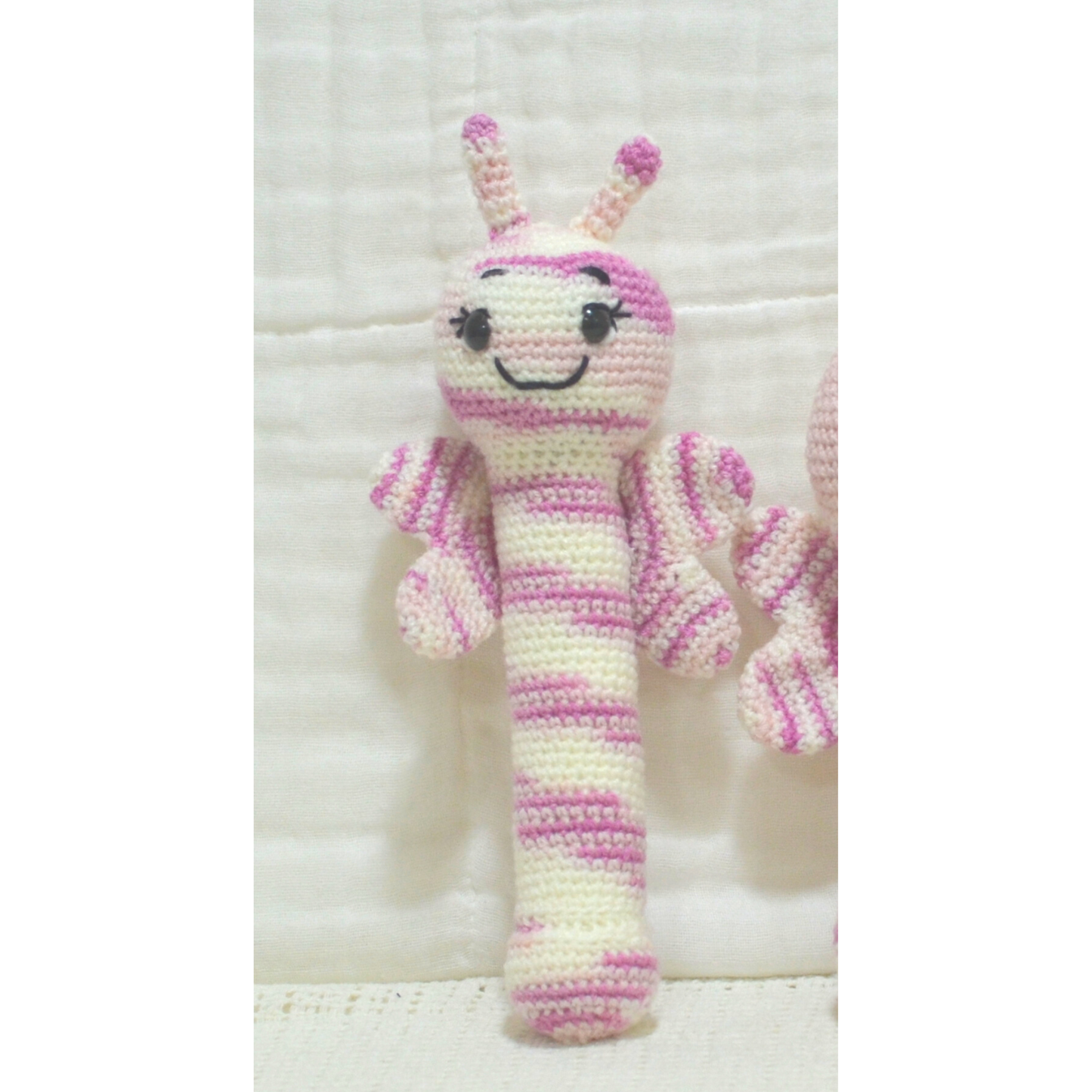 Handmade Crochet Rattle Butterfly II