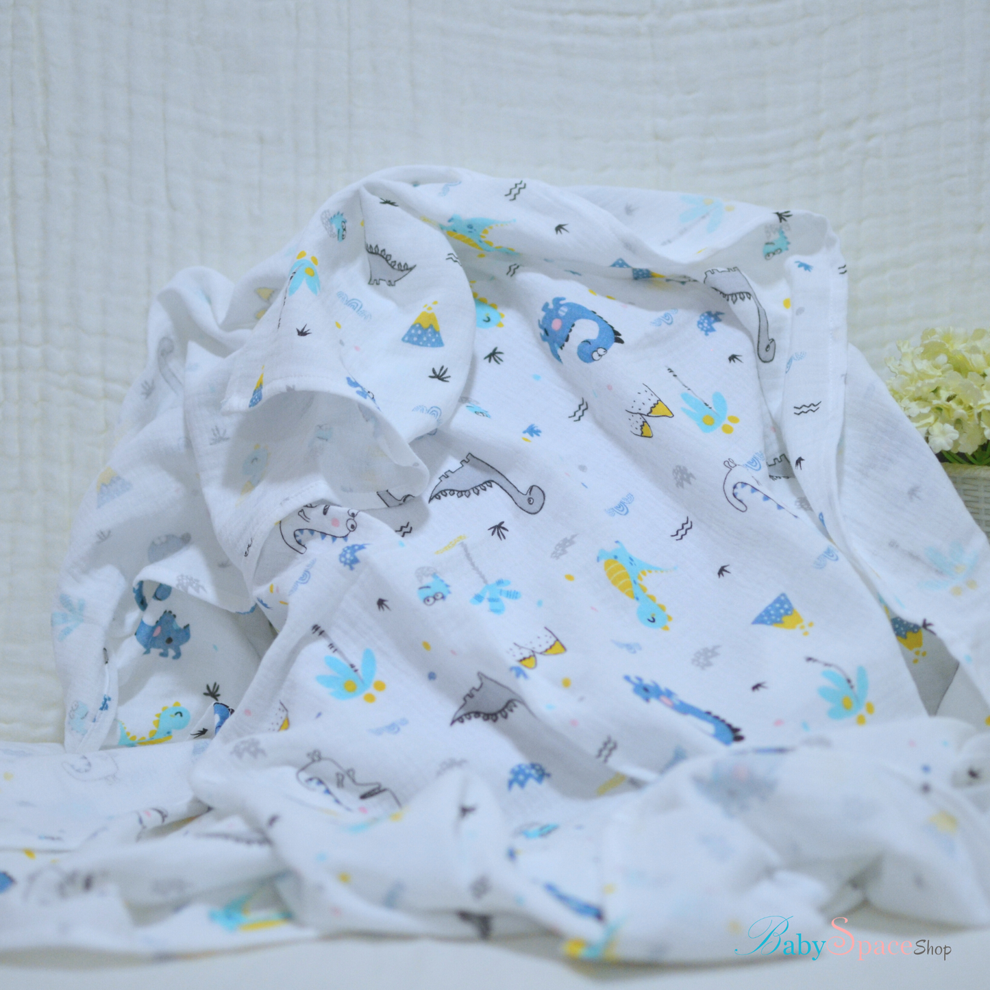 Muslin Crepe Cotton Receiving Baby Blanket 90x90cm