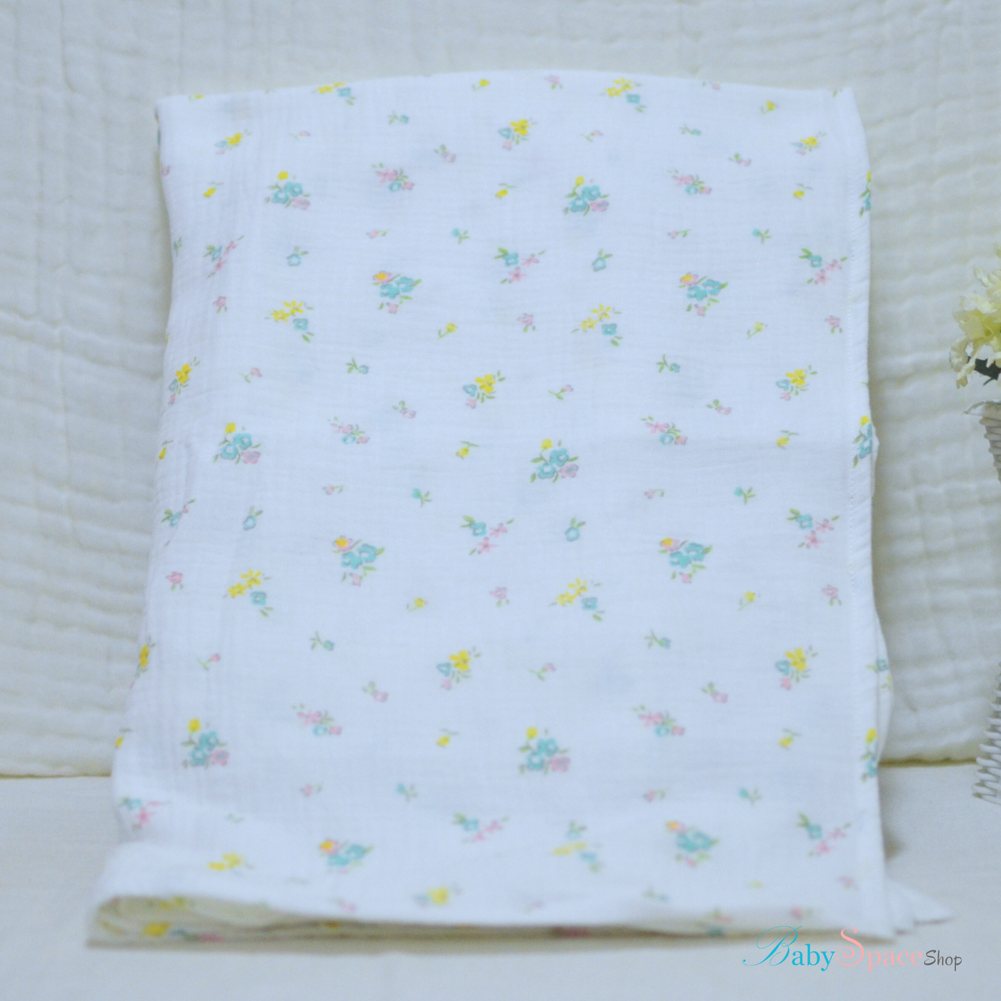Muslin Crepe Cotton Receiving Baby Blanket 90x90cm