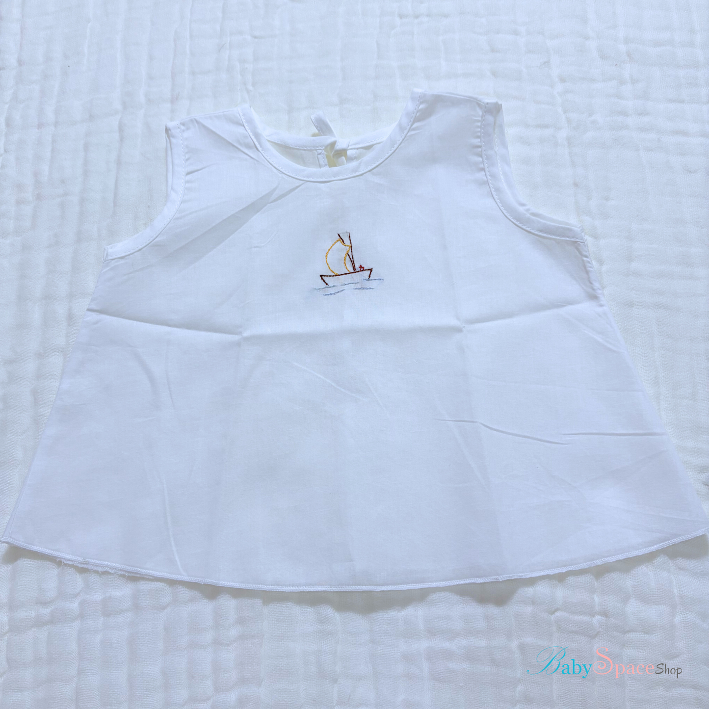 Baby Shirt / Dress - 0 to 3 Months (White)