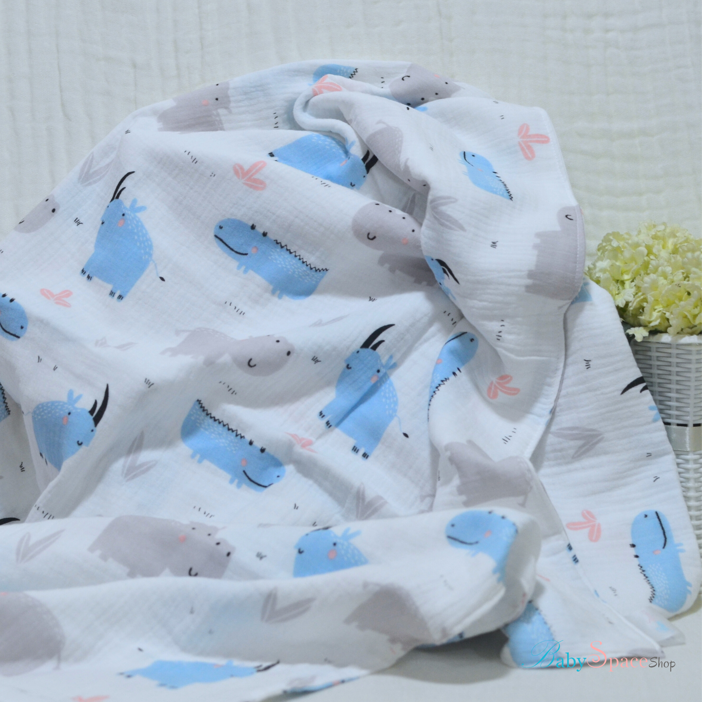 Muslin Baby Blanket 100% Cotton Double Crepe 70x100cm