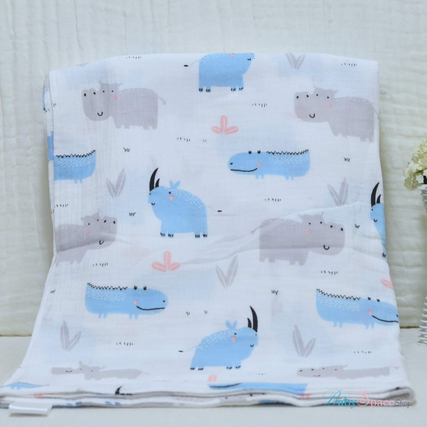 Muslin Baby Blanket 100% Cotton Double Crepe 70x100cm