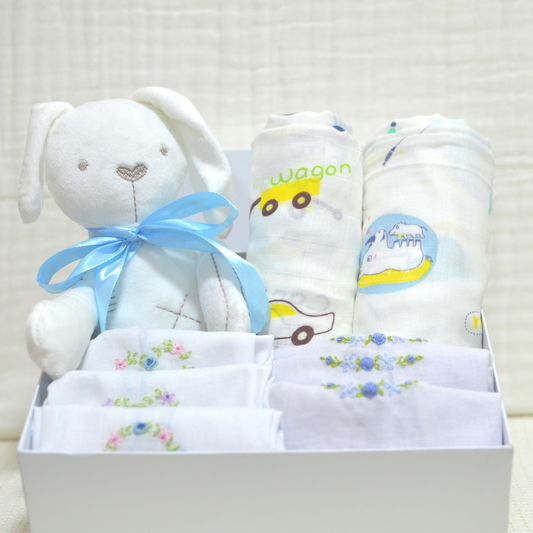 Welcome Baby Hamper - With Bunny Blue