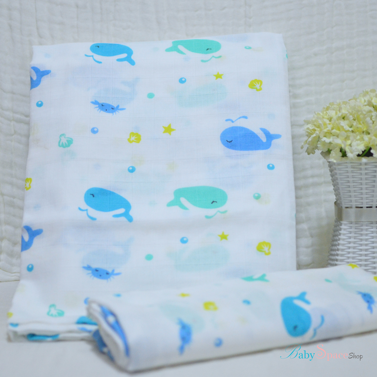 Muslin Swaddle Blankets - 100% Cotton Square 120 x 120 cm Collection III