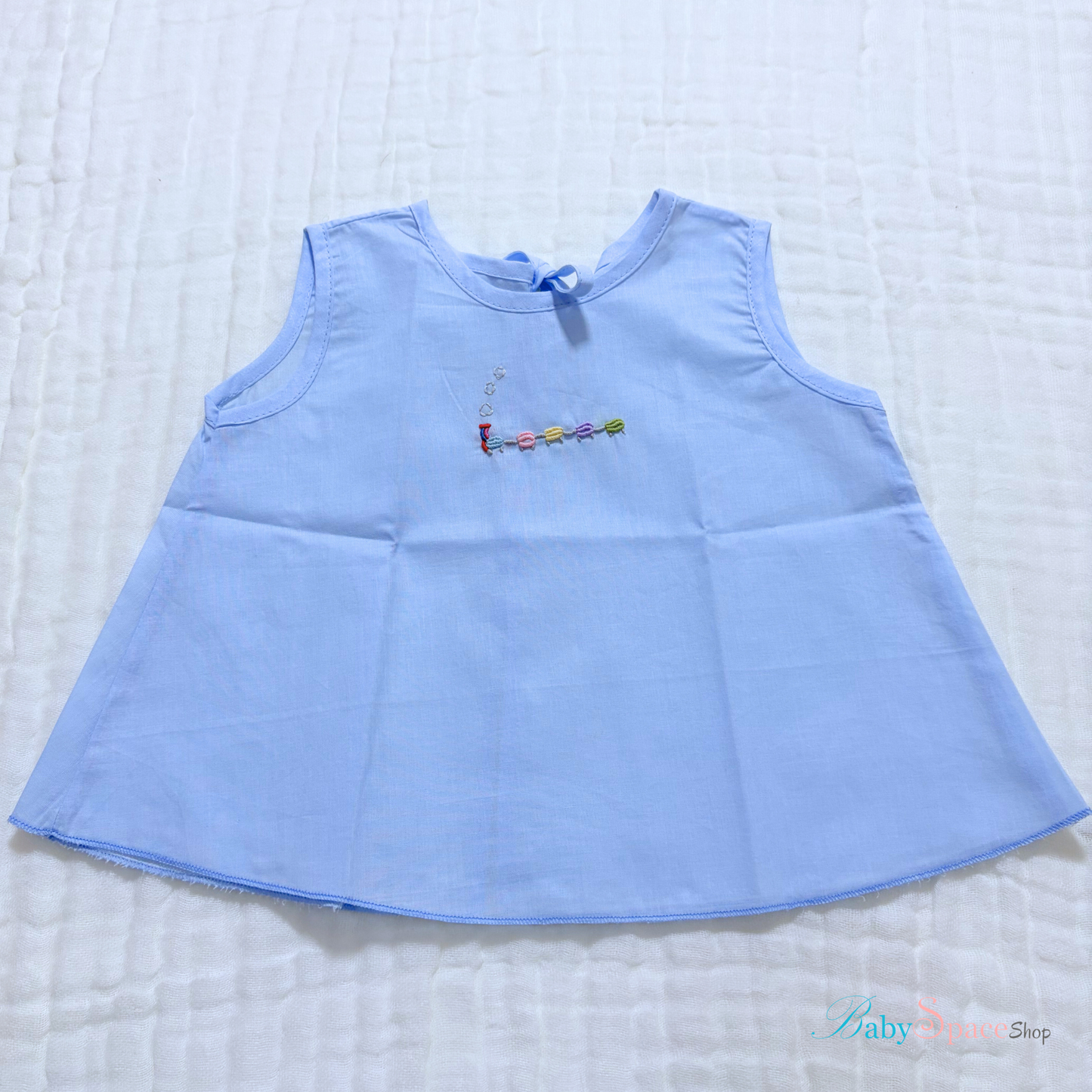 Baby Shirt / Dress - 0 to 3 Months (Blue/Green)