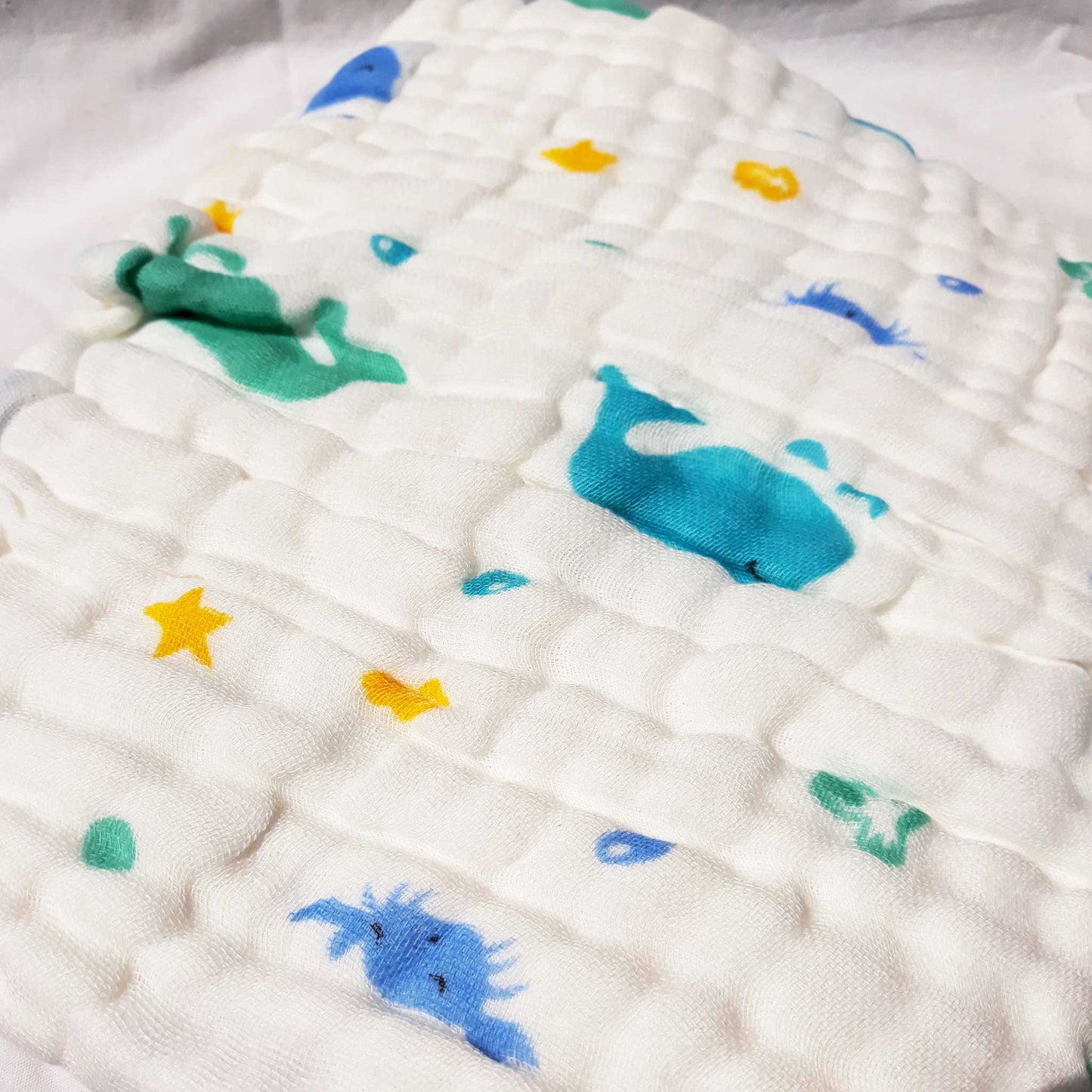 6 Layered Printed Cotton Gauze Baby Blanket/Towel 105x105cm - Collection V