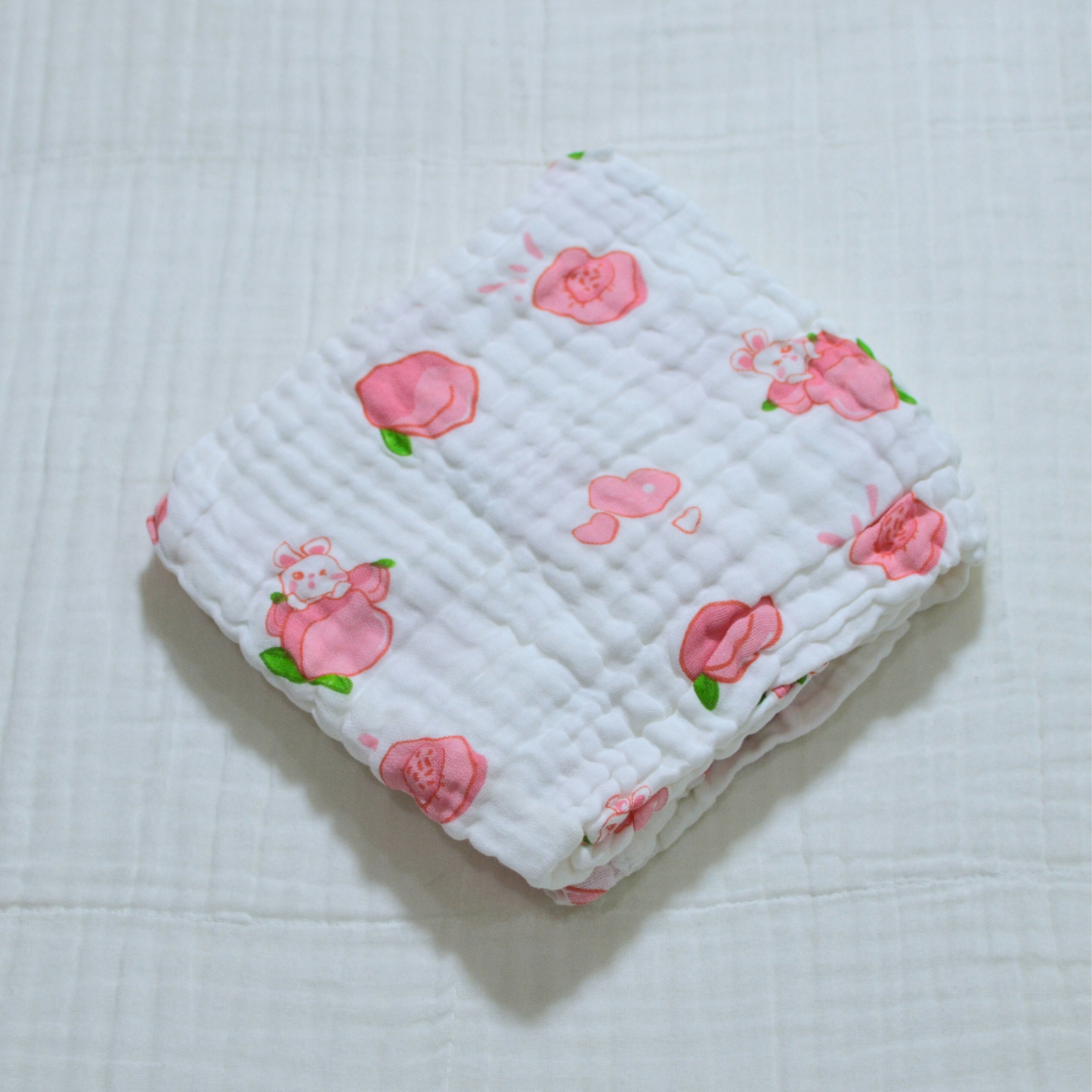 6 Layered Printed Cotton Gauze Baby Blanket/Towel 105x105cm - Collection V