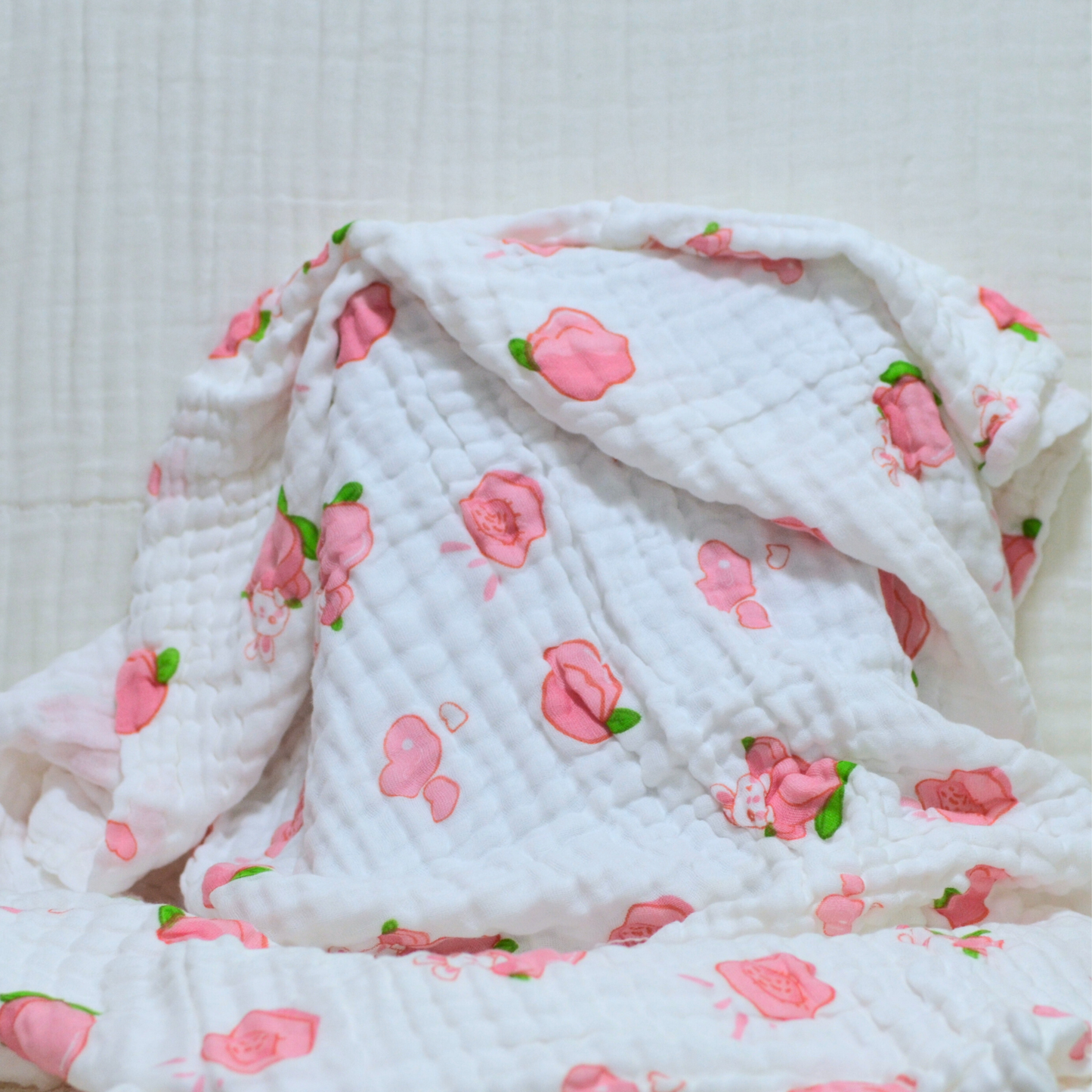 6 Layered Printed Cotton Gauze Baby Blanket/Towel 105x105cm - Collection V
