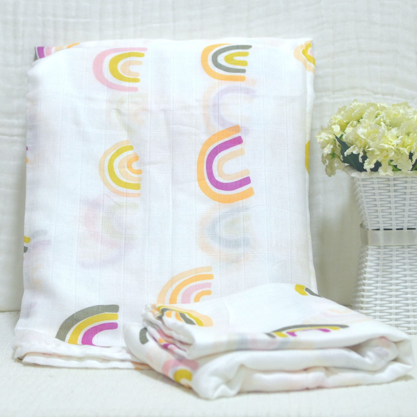 Muslin Swaddle - Printed - 70% Bamboo 30% Cotton 120x120cm