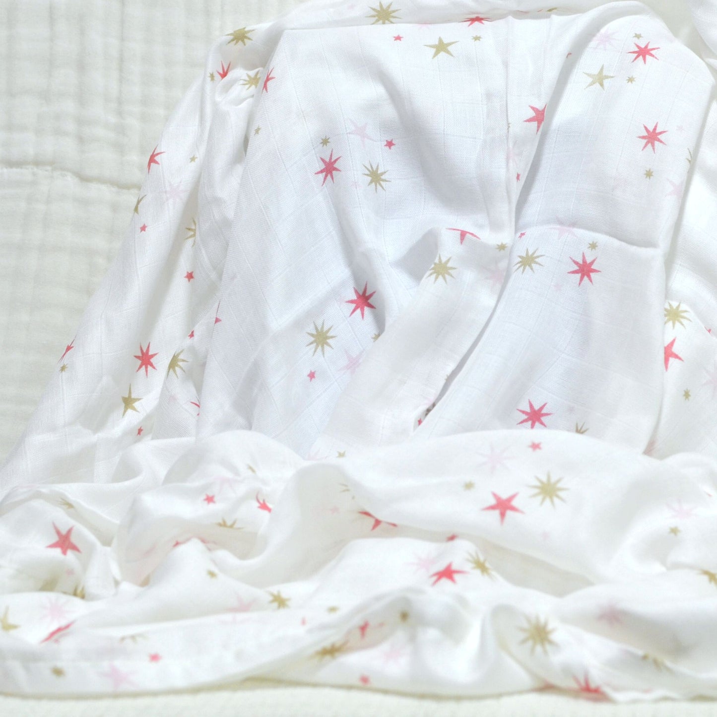 Muslin Swaddle - Printed - 70% Bamboo 30% Cotton 120x120cm