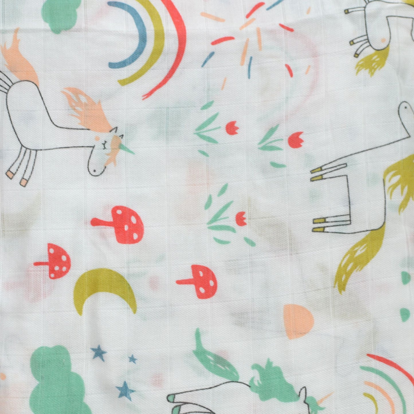 Muslin Swaddle - Printed - 70% Bamboo 30% Cotton 120x120cm