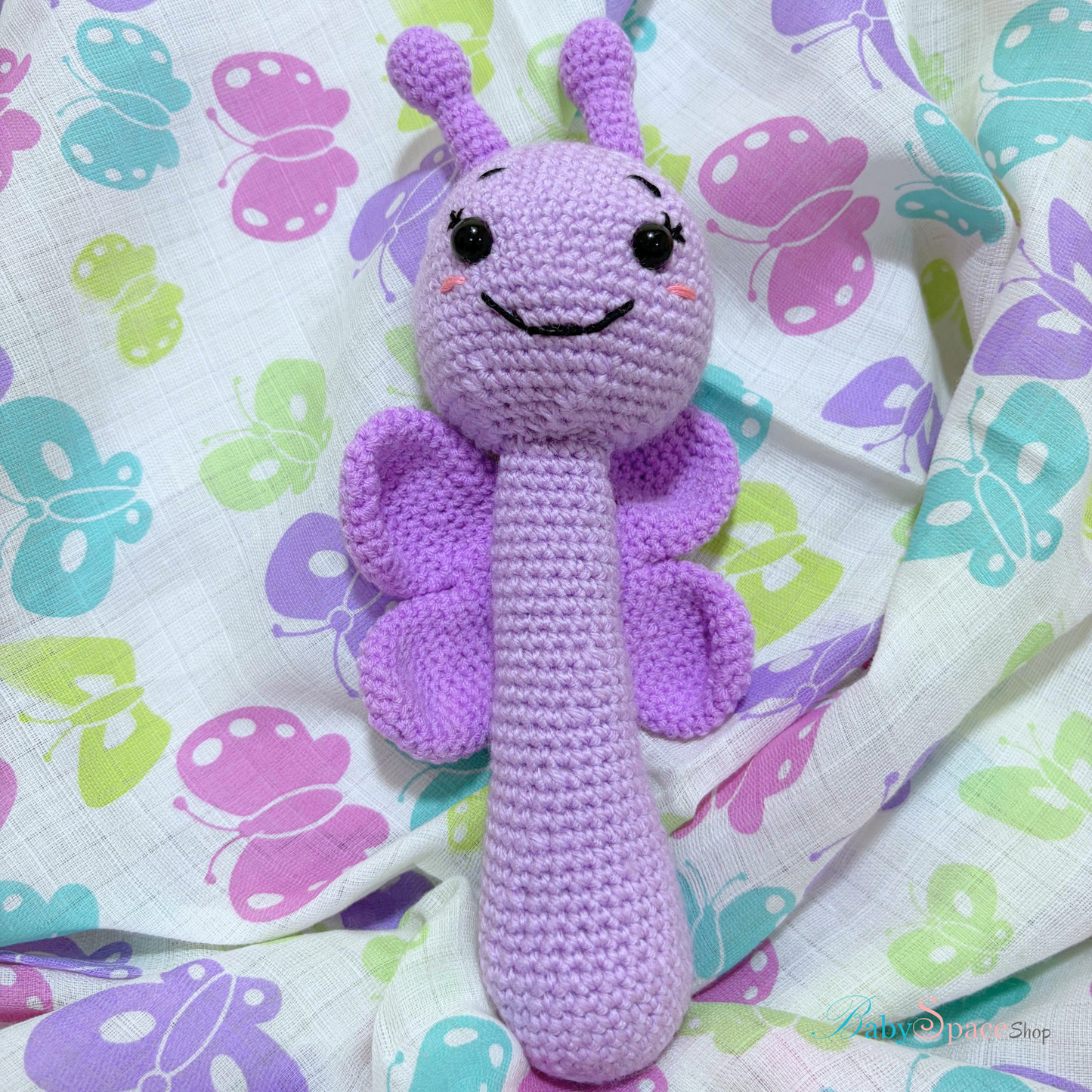 Handmade Crochet Purple Butterfly