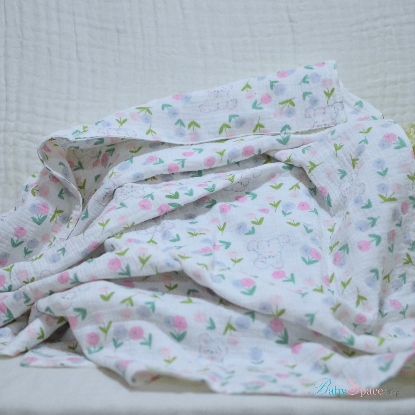 Muslin Baby Blanket 100% Cotton Double Crepe 70x100cm
