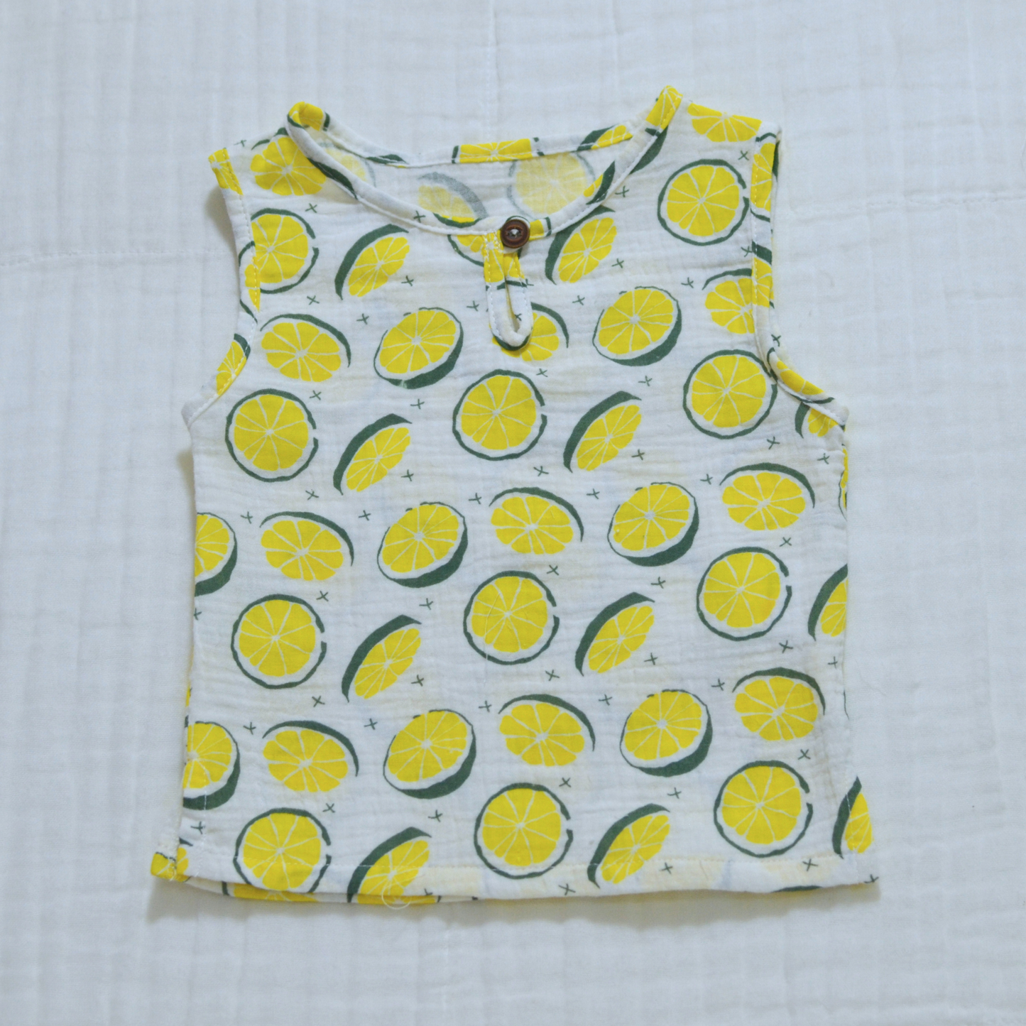 Cotton Printed 2 Piece Suit - Vest and Short 12 months