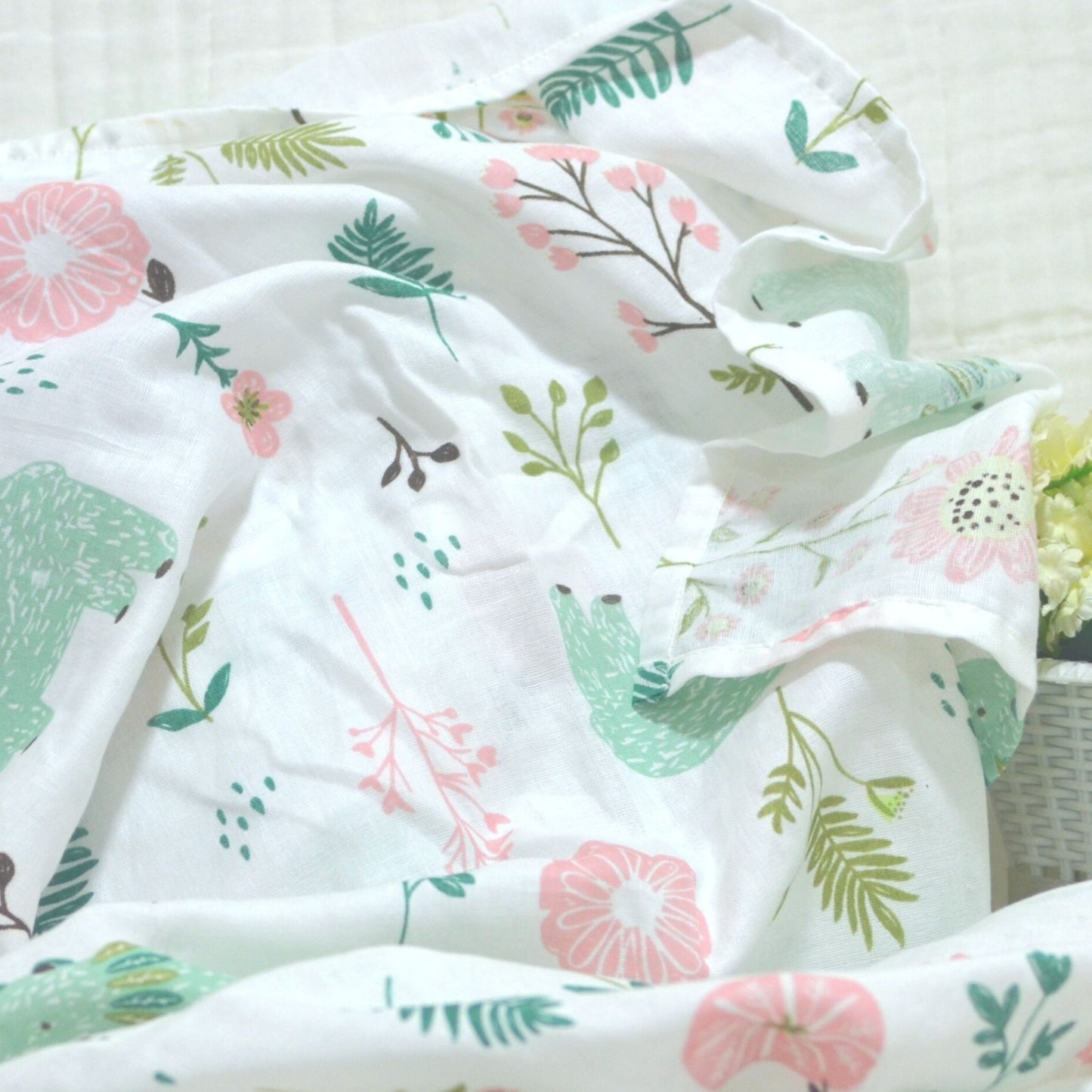 Muslin Swaddle Blankets - Plain 120 x 120 cm Collection II