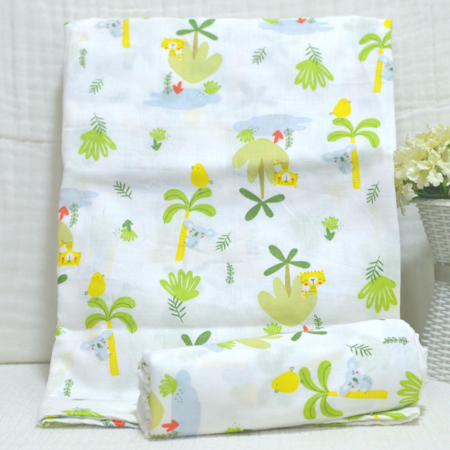 Muslin Swaddle Blankets - Plain 120 x 120 cm Collection II