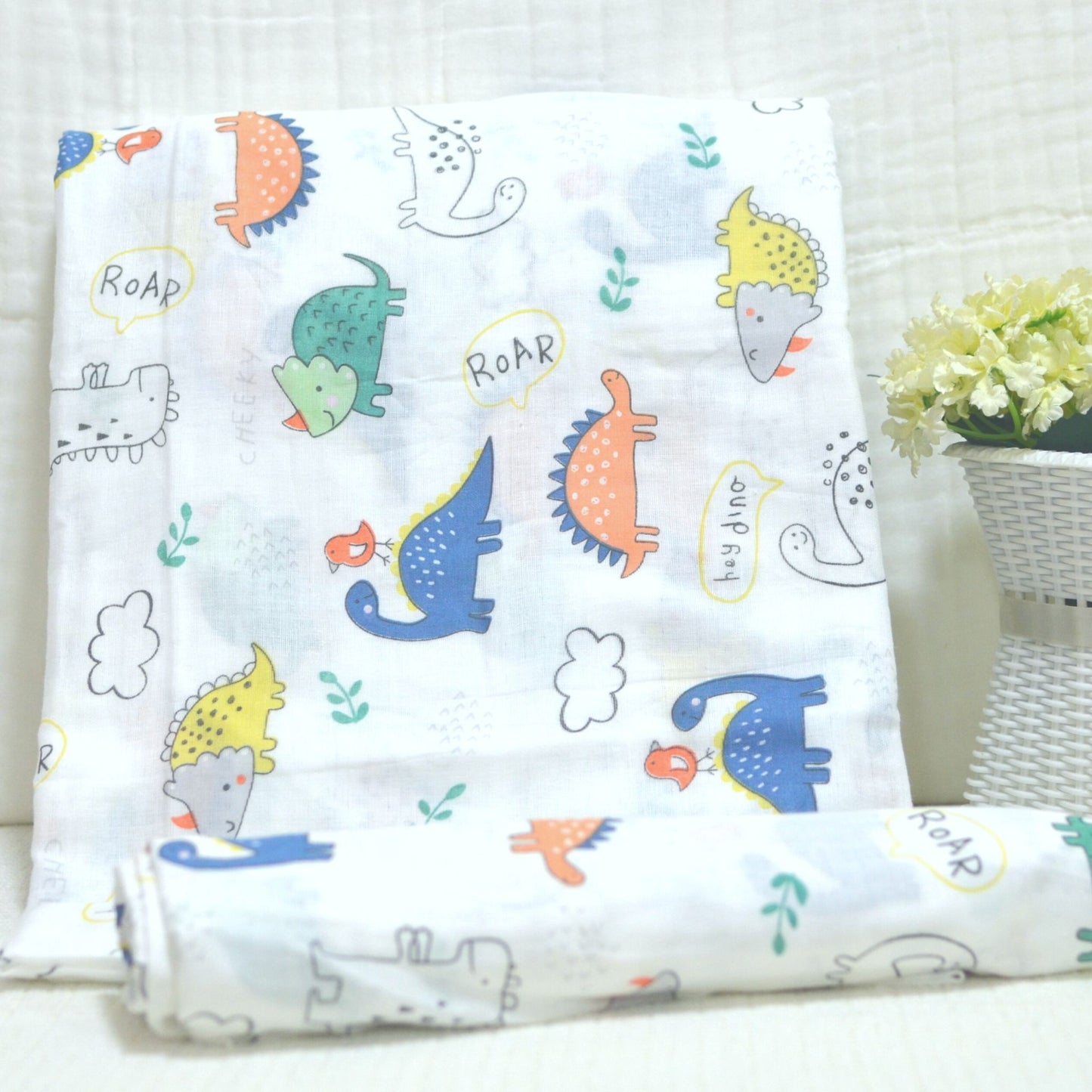 Muslin Swaddle Blankets - Plain 120 x 120 cm Collection II