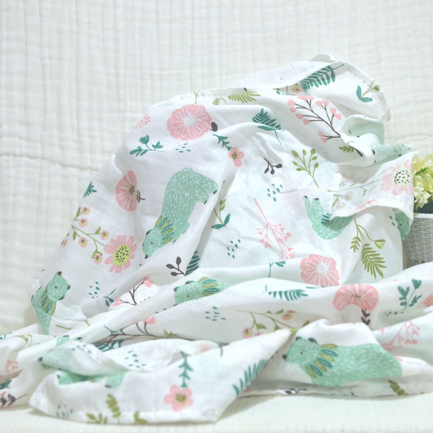 Muslin Swaddle Blankets - Plain 120 x 120 cm Collection II