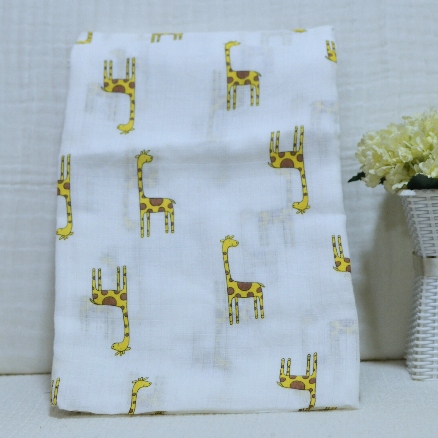 Muslin Cotton Receiving Baby Blanket 90x90cm