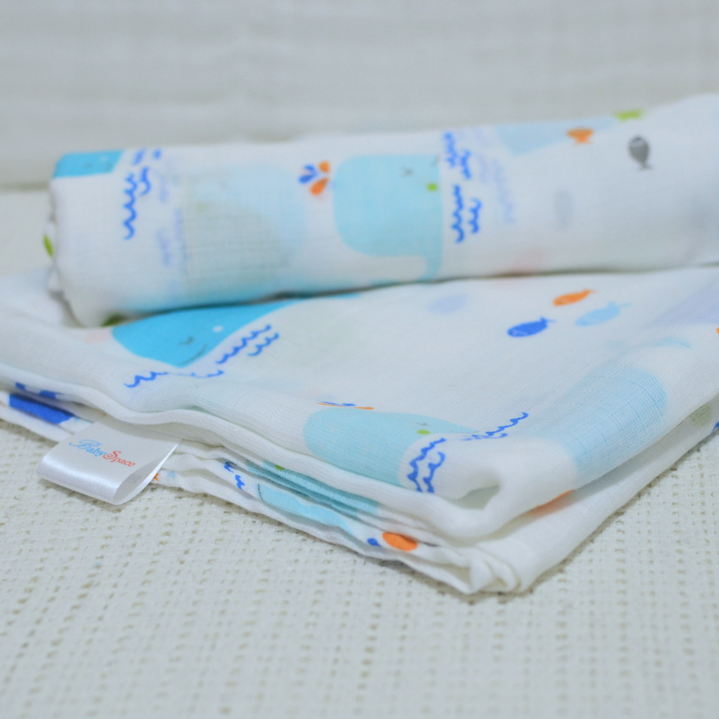 Muslin Cotton Receiving Baby Blanket 90x90cm