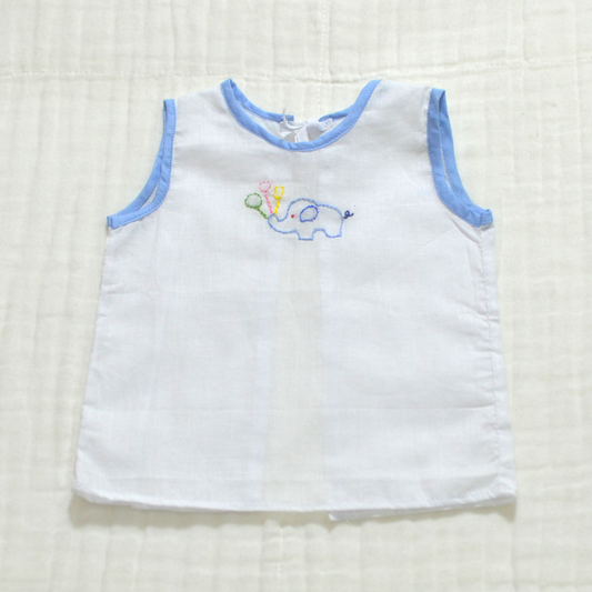 Baby Shirts Blue - Muslin Newborn Size