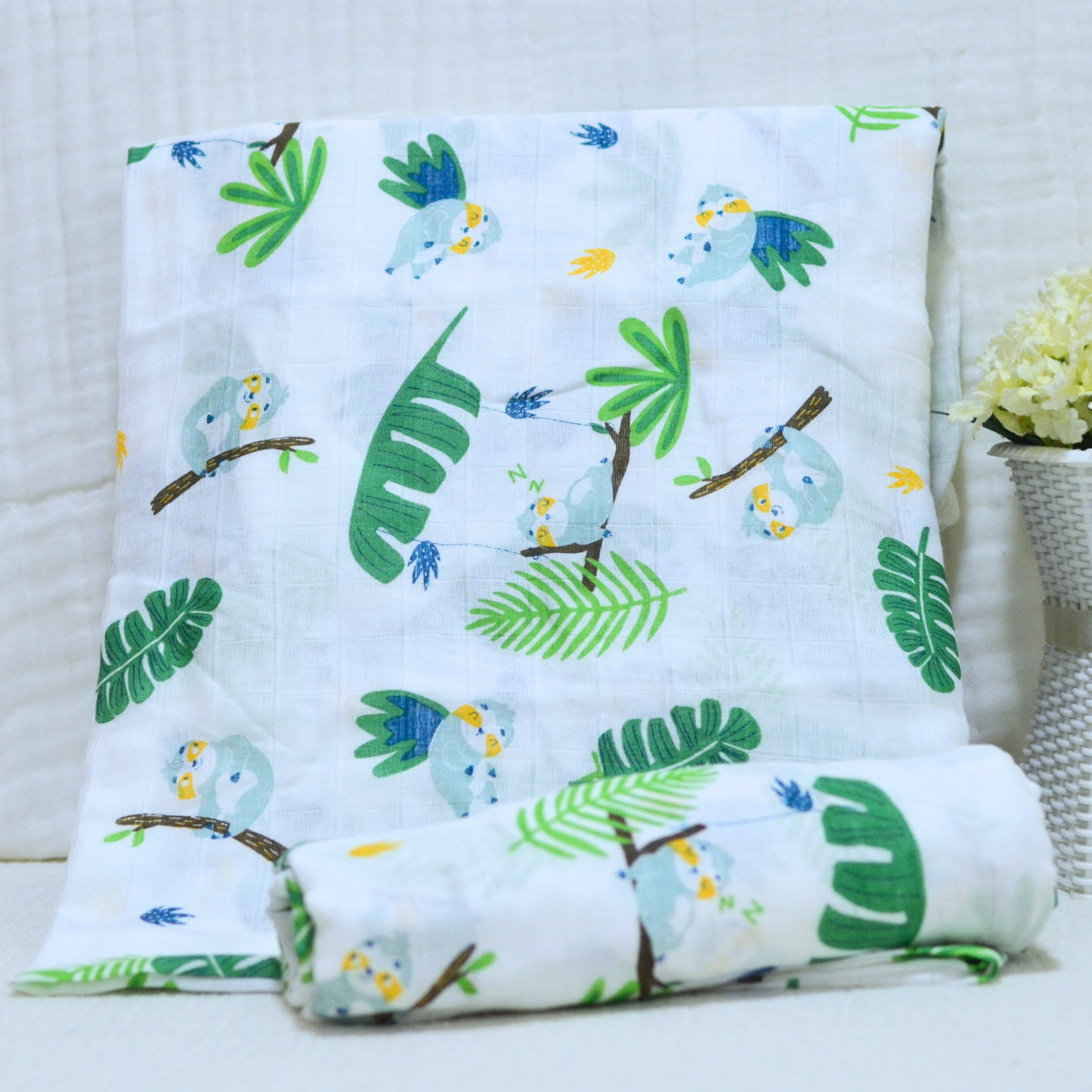 Muslin Swaddle - Printed - 70% Bamboo 30% Cotton 120x120cm II