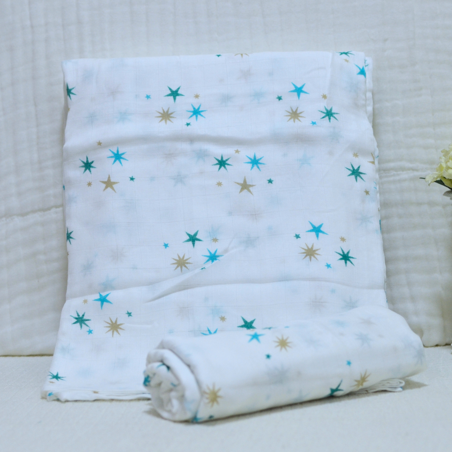 Muslin Swaddle - Printed - 70% Bamboo 30% Cotton 120x120cm II