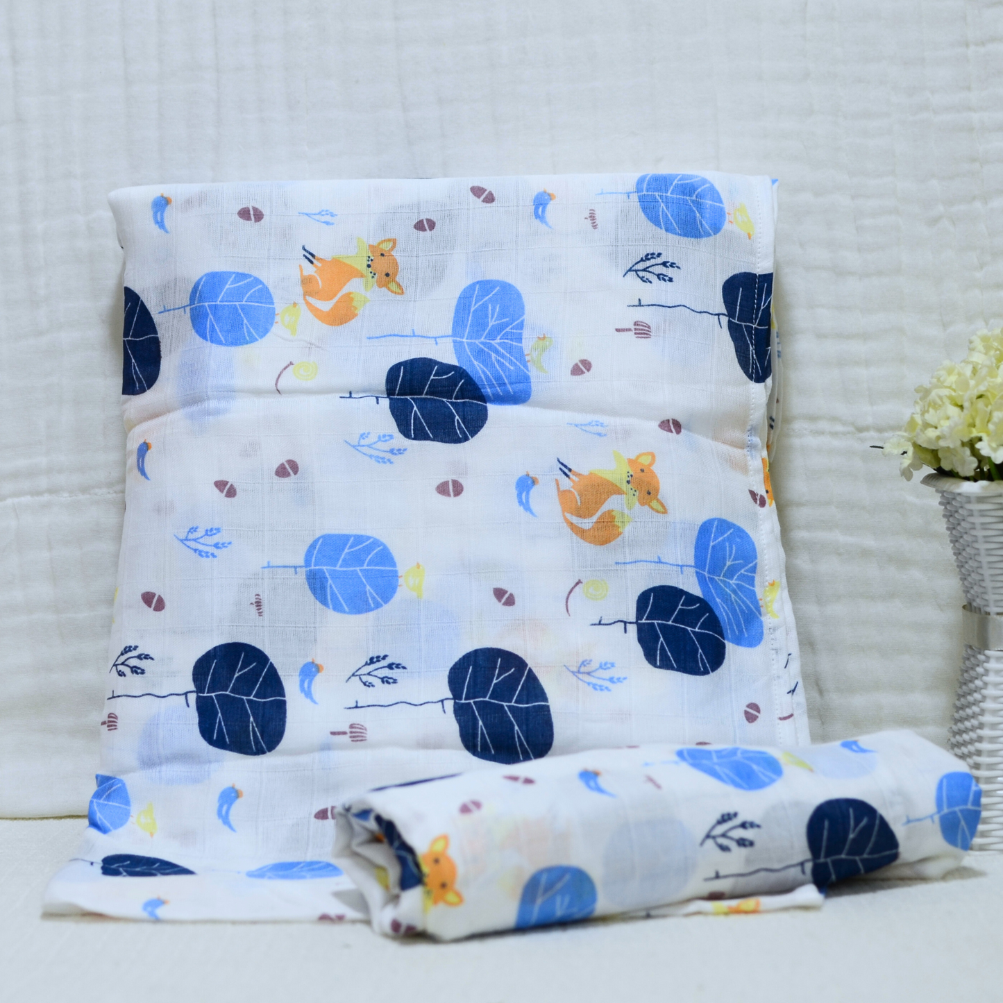 Muslin Swaddle - Printed - 70% Bamboo 30% Cotton 120x120cm II