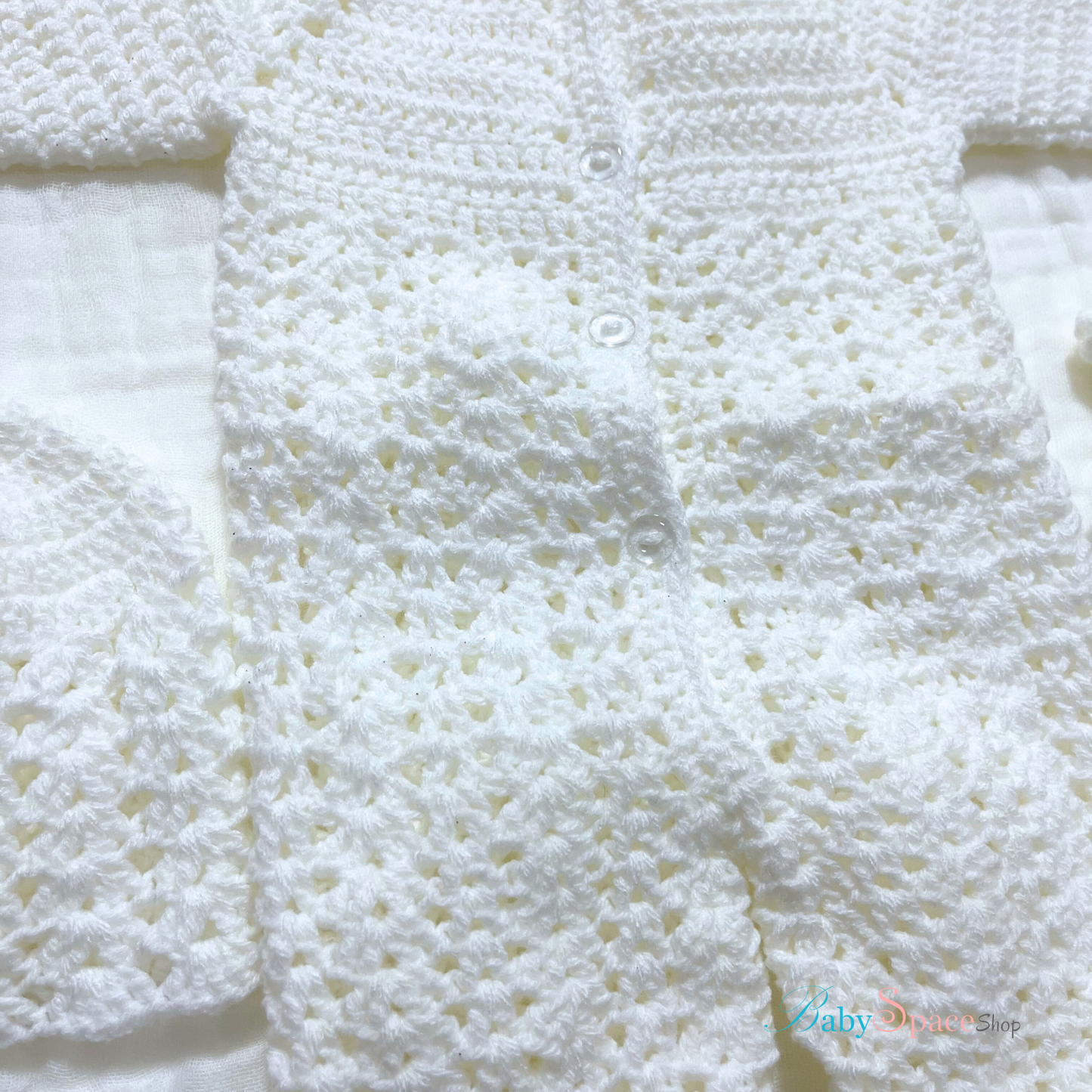 Crochet Baby Ful Body Suit With Hat and Socks - Newborn Size