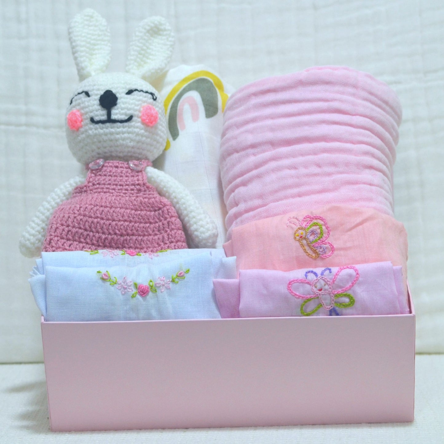 Baby Hamper With Crochet Bunny Girl