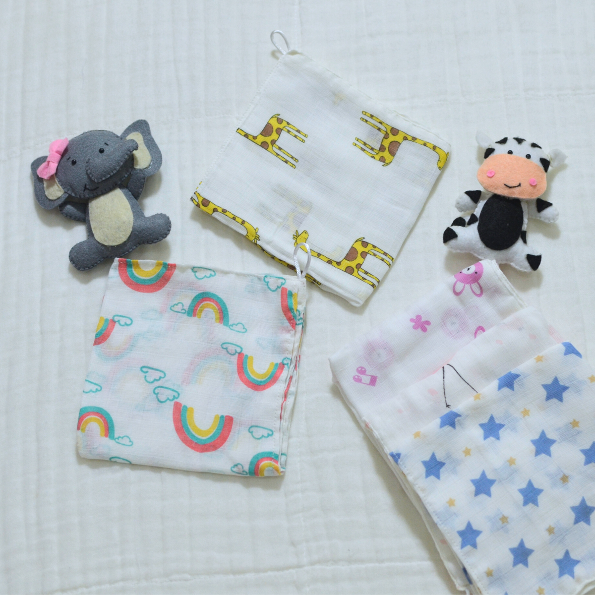 Muslin Wash Cloths / Wipe 12"x12" - 3 pack