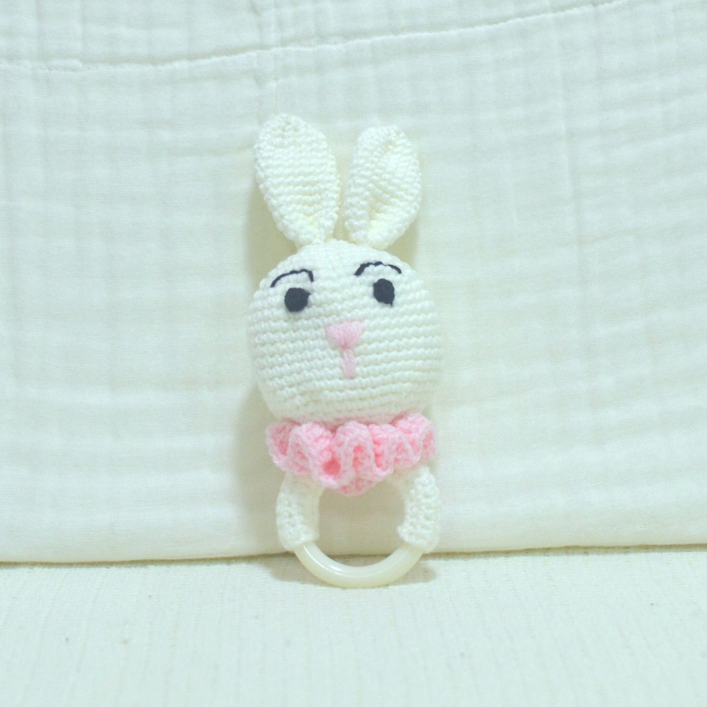 Handmade Crochet Rattle Bunny II
