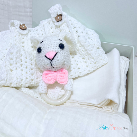 Handmade Crochet Rattle Bunny