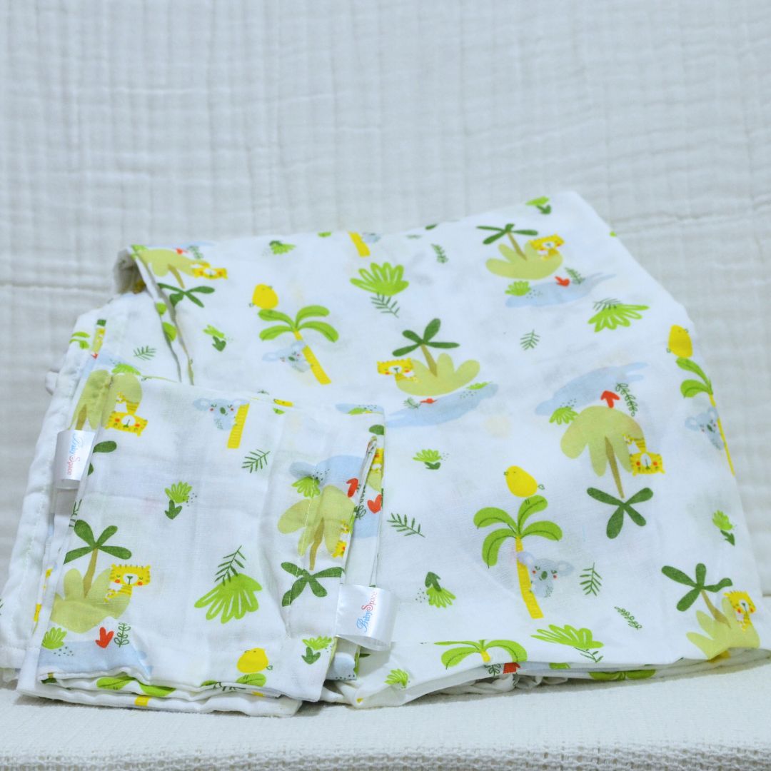 Baby Cot Sheet with 2 Matching Pillow Cases IV