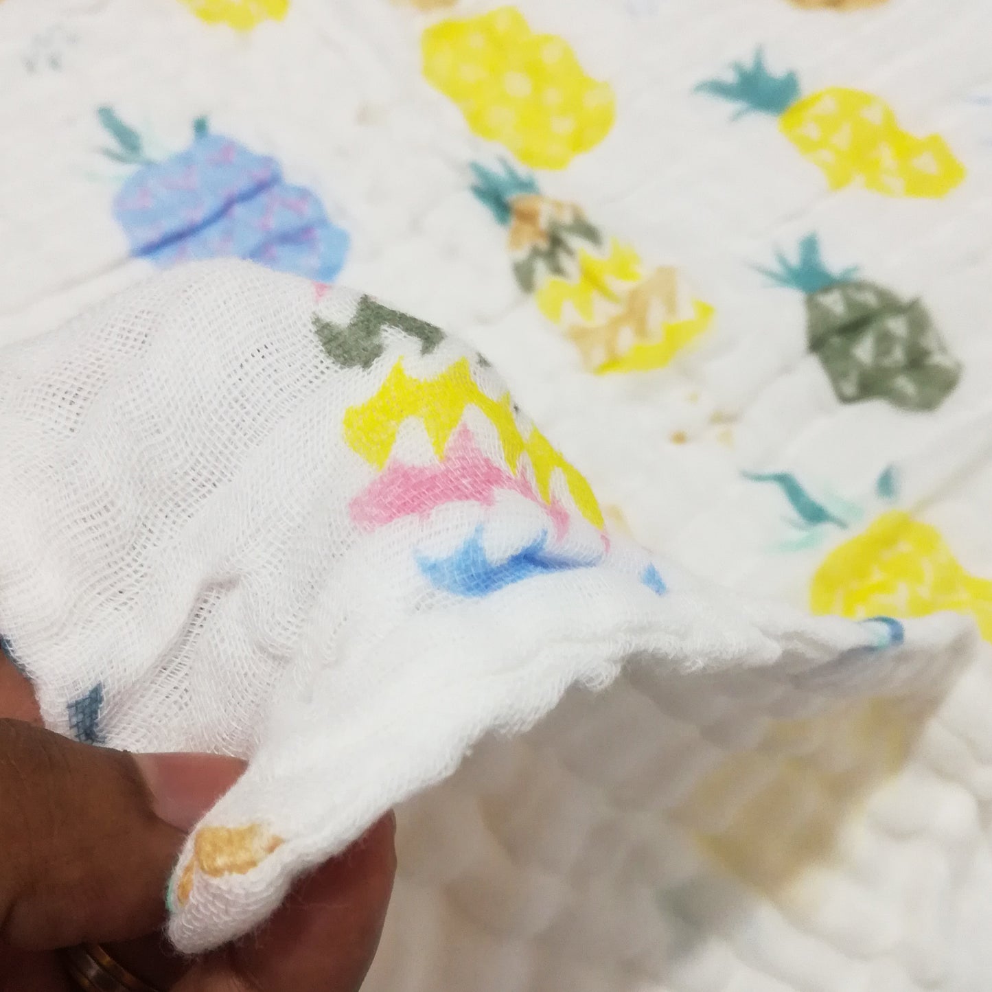 6 Layered Printed Cotton Gauze Baby Blanket/Towel 105x105cm - Collection V