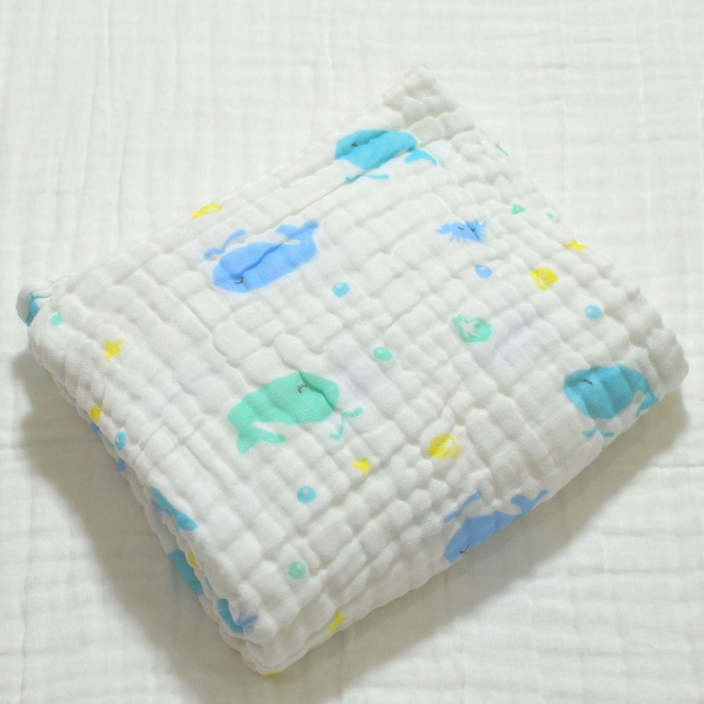 6 Layered Printed Cotton Gauze Baby Blanket/Towel 105x105cm - Collection V