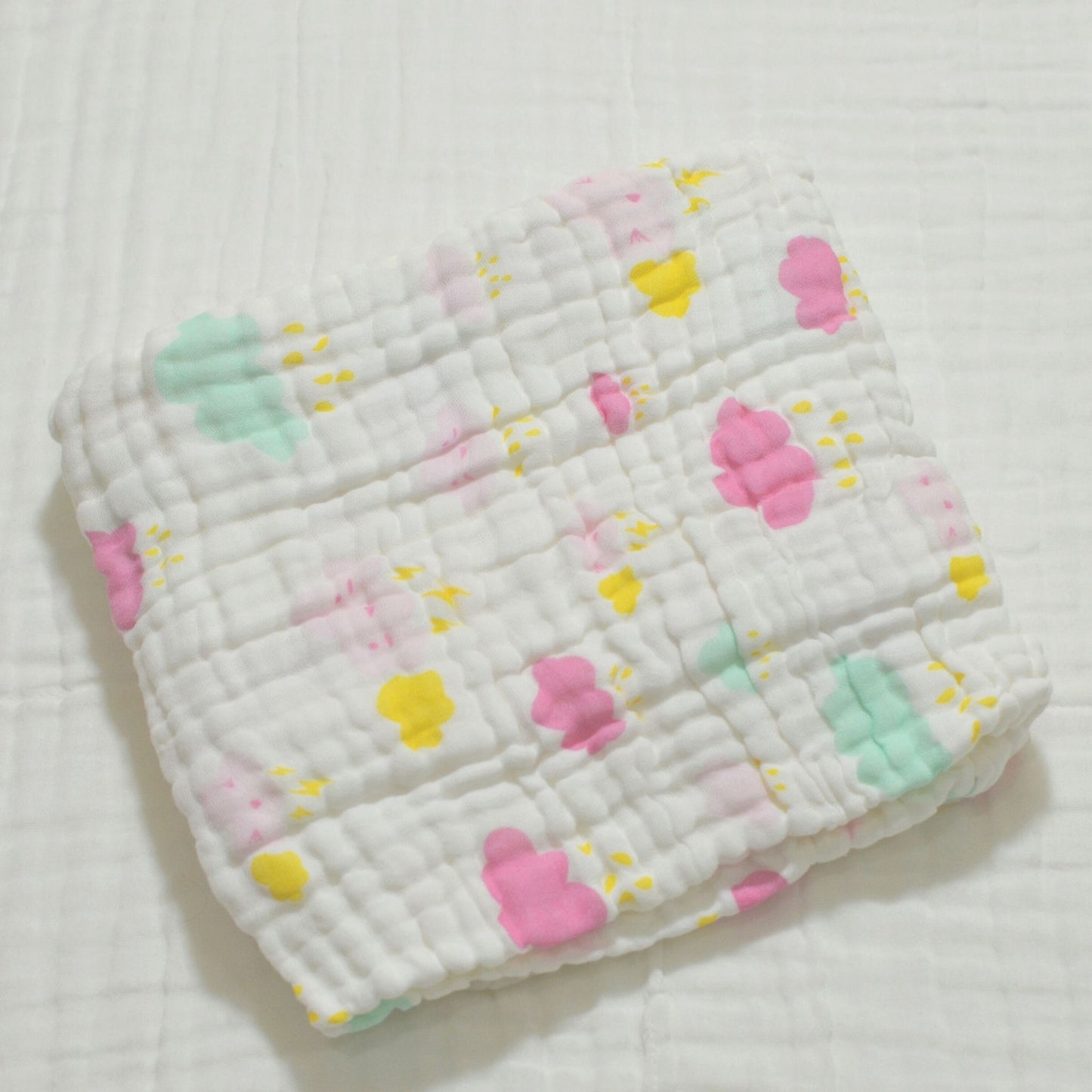 6 Layered Printed Cotton Gauze Baby Blanket/Towel 105x105cm - Collection V