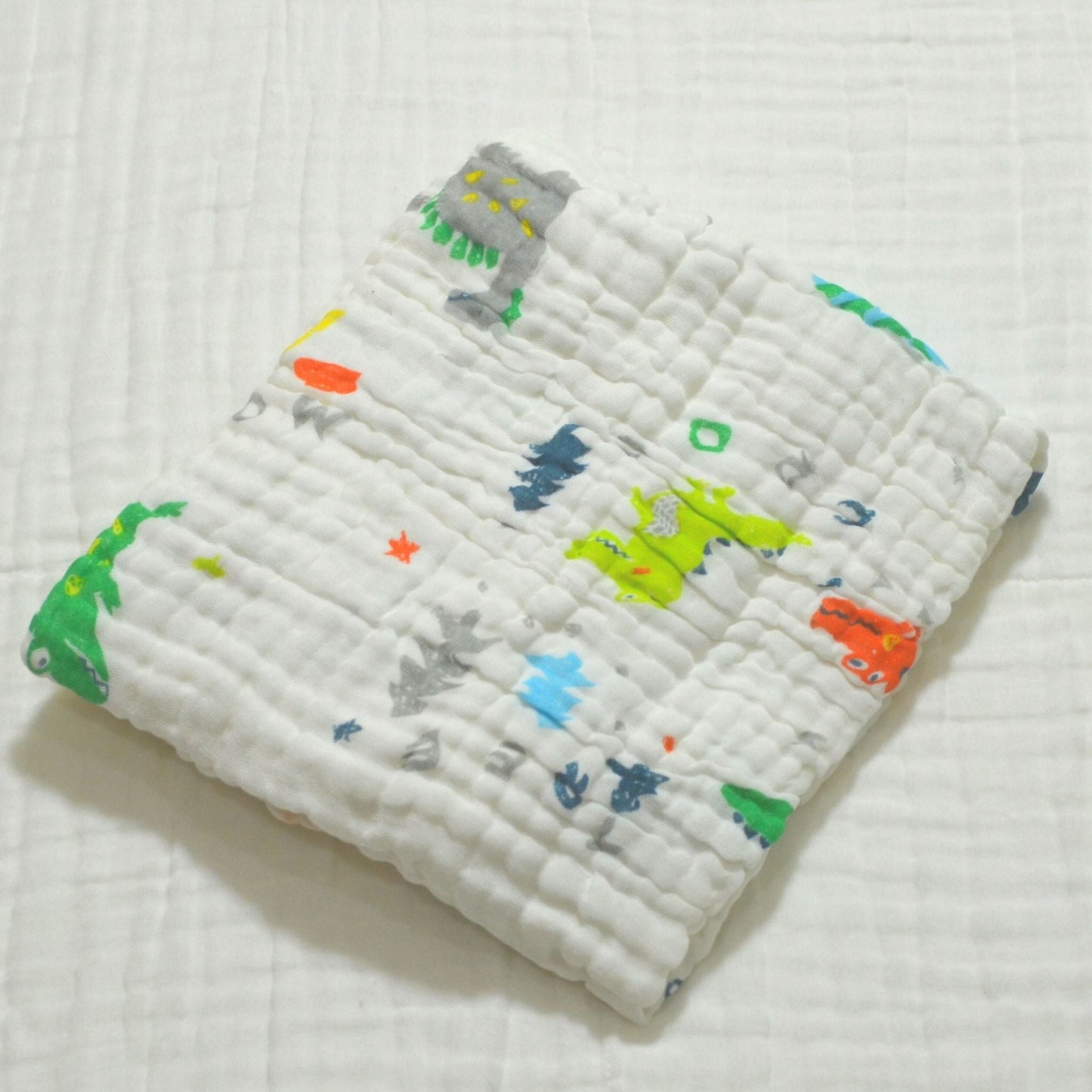 6 Layered Printed Cotton Gauze Baby Blanket/Towel 105x105cm - Collection V