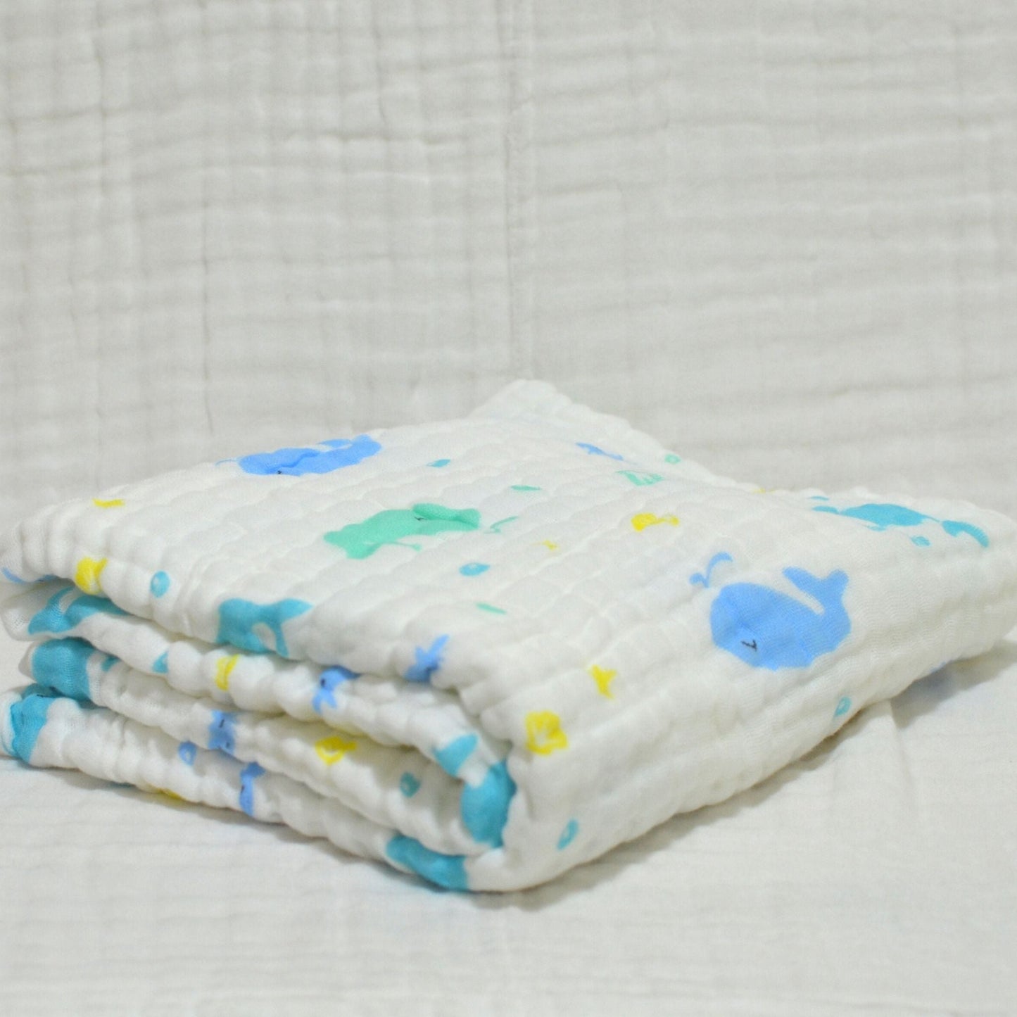 6 Layered Printed Cotton Gauze Baby Blanket/Towel 105x105cm - Collection V