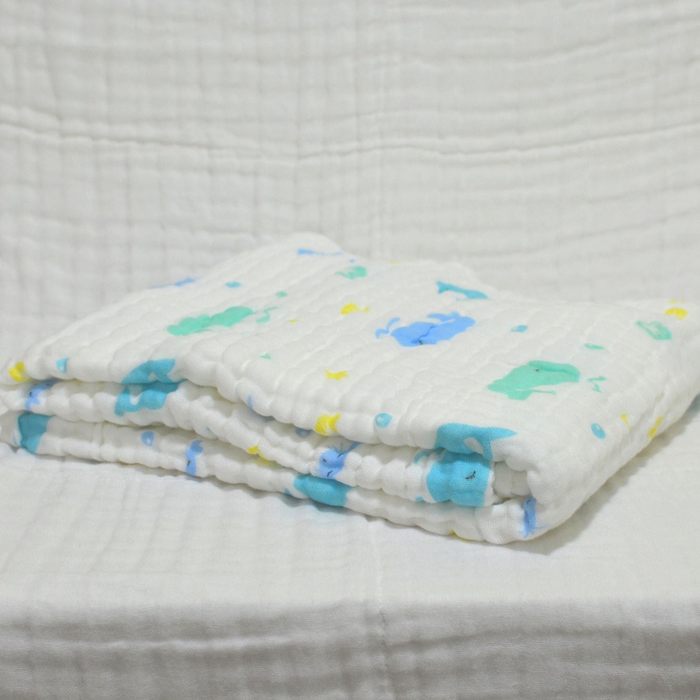 6 Layered Printed Cotton Gauze Baby Blanket/Towel 105x105cm - Collection V