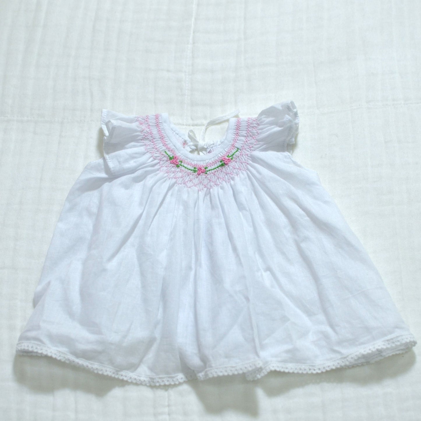 Handmade Bishop Smock Newborn Dress