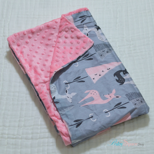 Warm Baby Blanket with Fleece and Cotton 75x100cm