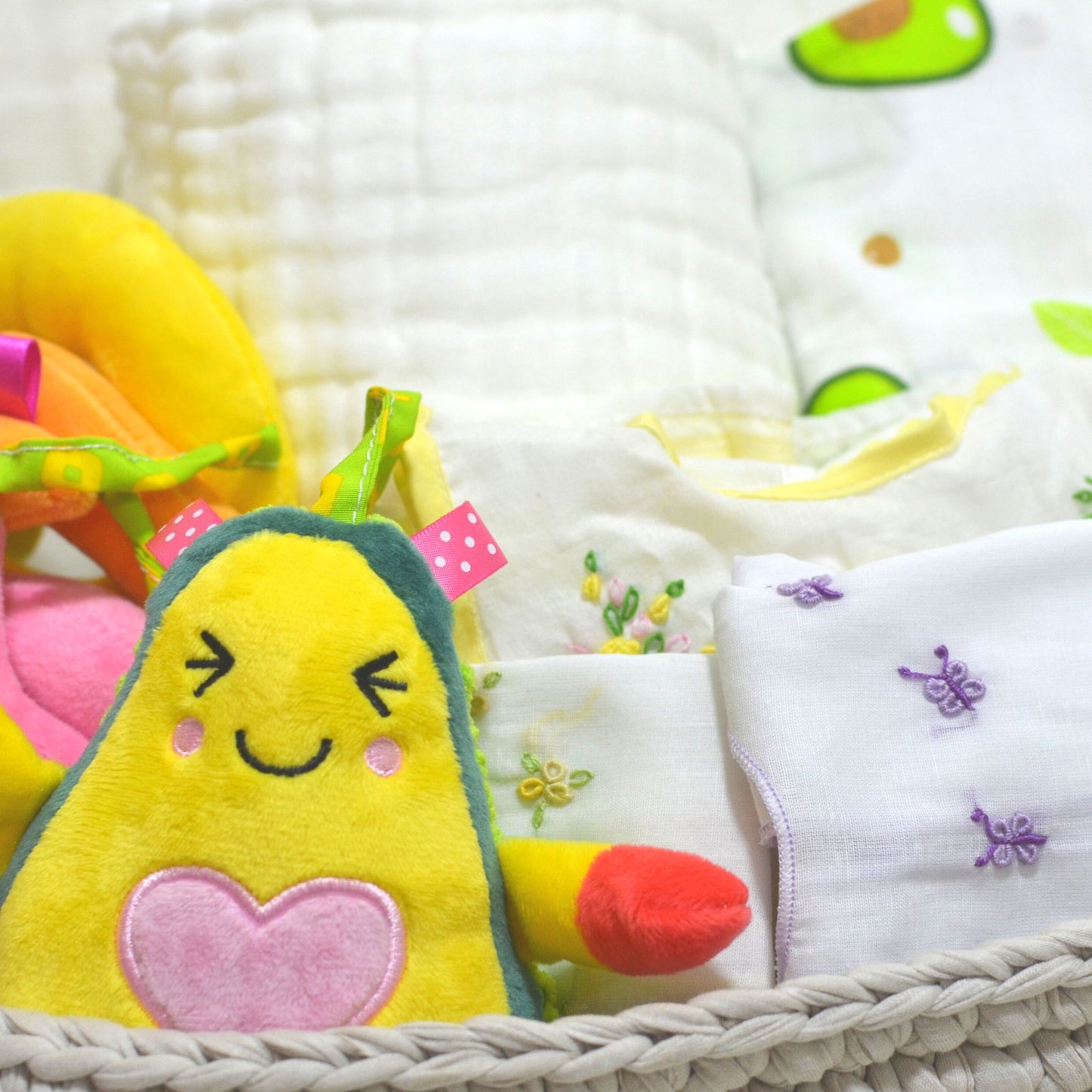 Crochet Basket Baby Hamper Gift