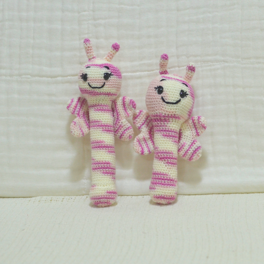 Handmade Crochet Rattle Butterfly II