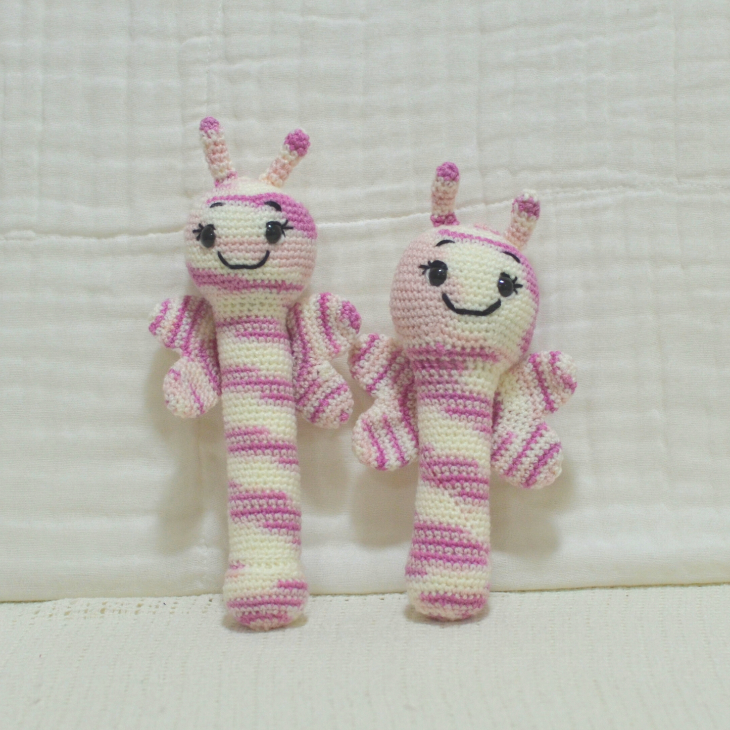 Handmade Crochet Rattle Butterfly II